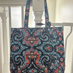 Vera Bradley Blue and Red Paisley Tote